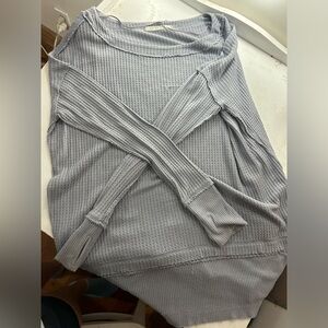 Grey Free People oversized long sleeve